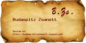 Budaspitz Zsanett névjegykártya